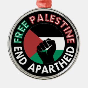 Flag Fist Black, die Fahne der Apartheid-Fahne des Silbernes Ornament