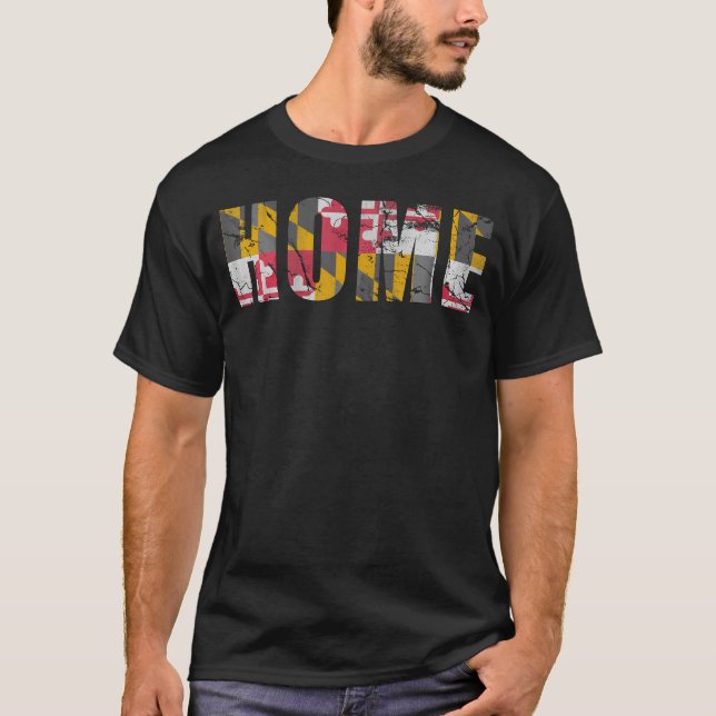 Flag-Flag-Zuhause-Liebe T-Shirt (Vorderseite)