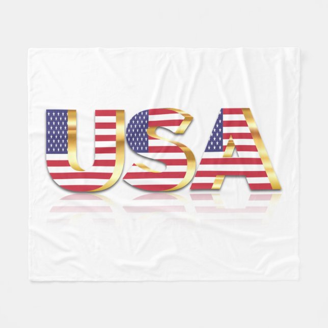 Flag Fleece Blanket United States of America (Vorderseite (Horizontal))