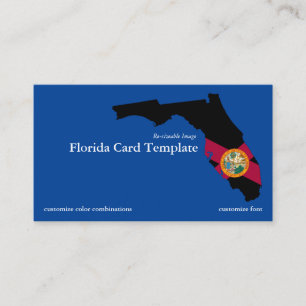Flag Florida Staat Business Card Visitenkarte