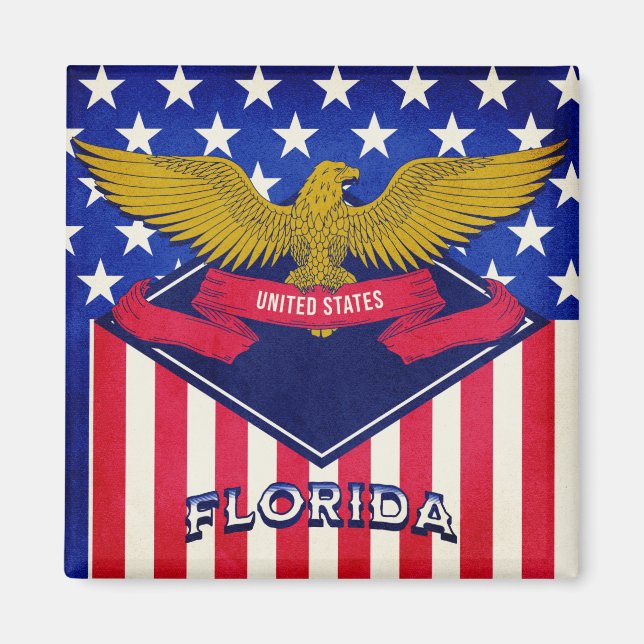 Flag Florida USA Magnet (Vorne)