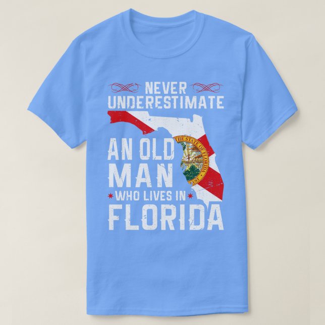 Flag Florida Zuhause Old Man Flo Grown T-Shirt (Design vorne)