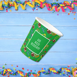 Flag Football Banquet Ende der Saison Party Pappbecher