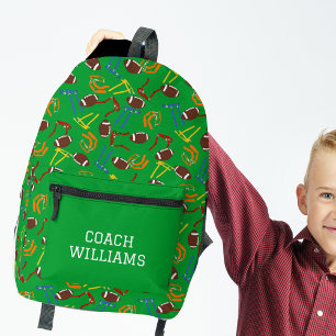 Flag Football Coach Player Personalisiert Bedruckter Rucksack