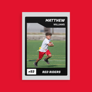 Flag Football Custom Foto Trading Cards Visitenkarte