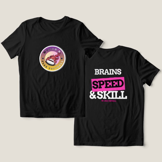 Flag Football Flamed Hype Tri-Blend Shirt (Design Vorderseite & Rückseite)