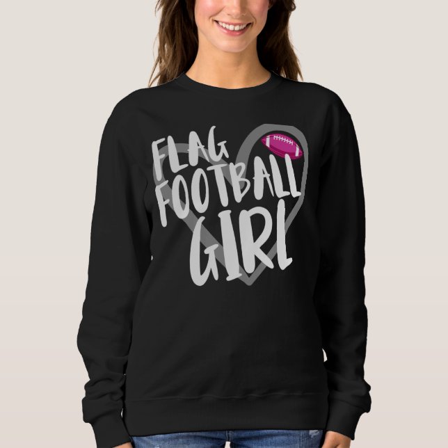 Flag Football Girl Sweatshirt (Vorderseite)
