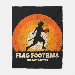Flag Football Girl Women Schnell für Sie auf Flag Fleecedecke