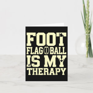 Flag Football Therapy Funny Zitat Spieler Trainer  Karte