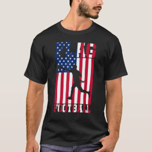 Flag Football USA Women Men Girls Boys T-Shirt