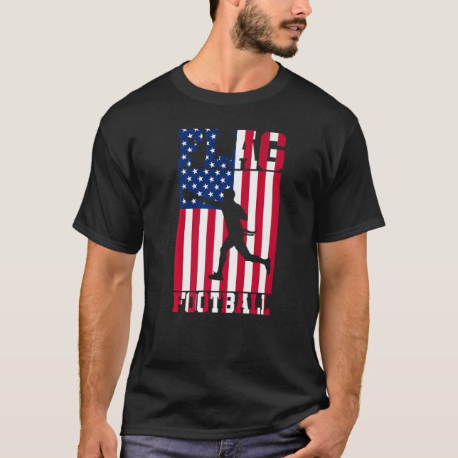 Flag Football USA Women Men Girls Boys T-Shirt (Vorderseite)