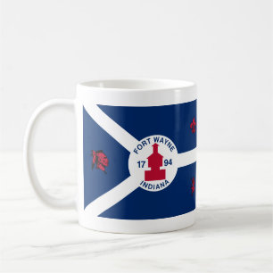 Flag Fort Wayne, Indiana Coffee Tasse