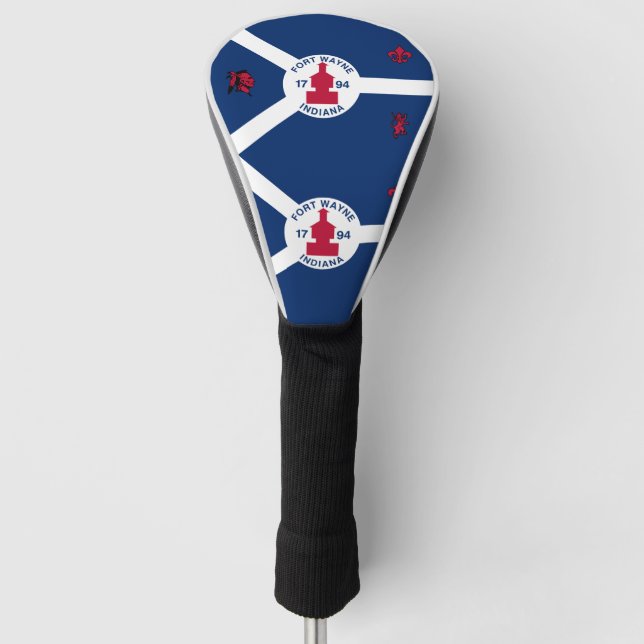 Flag Fort Wayne, Indiana Golf Head Cover Golf Headcover (Vorderseite)