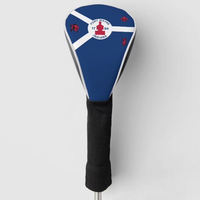 Flag Fort Wayne, Indiana Golf Head Cover Headcover (Vorderseite)