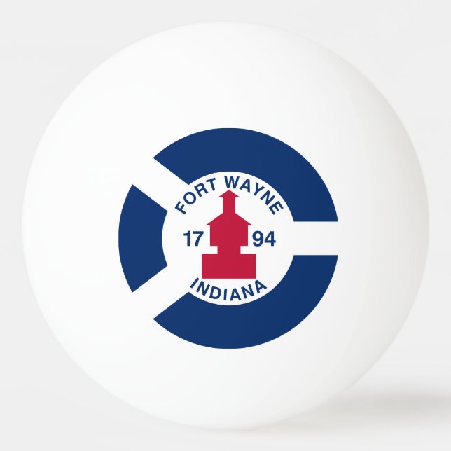 Flag Fort Wayne, Indiana Ping-Pong Ball (Vorderseite)