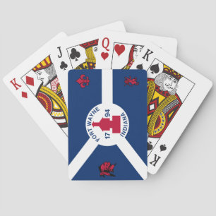 Flag Fort Wayne, Indiana Playing Cards Spielkarten