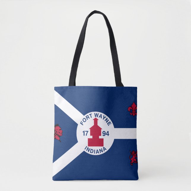 Flag Fort Wayne, Indiana Tote Bag (Vorderseite)