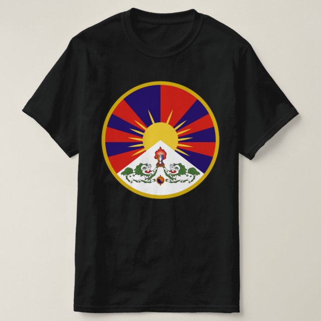 Flag Freies Tibet - Buddhismus des tibetischen Bud T-Shirt (Design vorne)