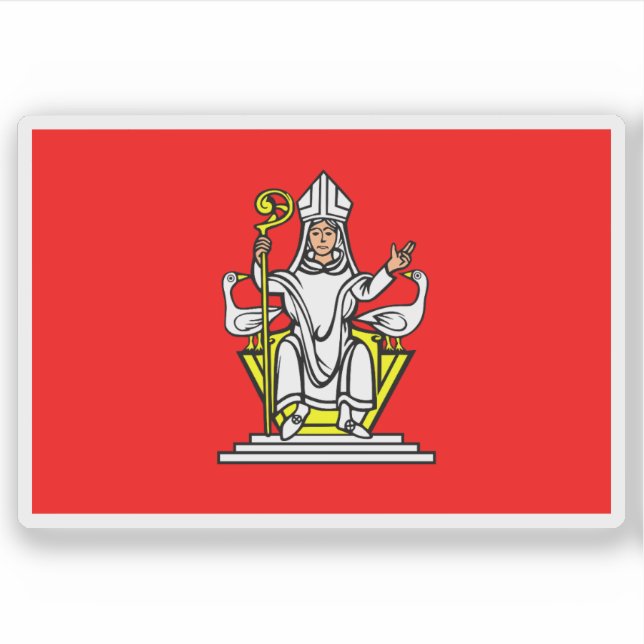 Flag Frenštát pod Radhoštěm, Tschechische Republik Aufkleber (Vorderseite)