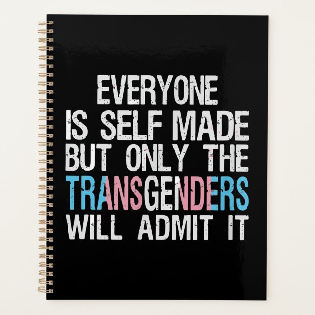 Flag FTM für selbstgemachte Transgender Man LGBT T Planer (Vorderseite)