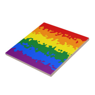 Flag Funky Boho Abstrakt Gay Rainbow Mosaic Pride Fliese