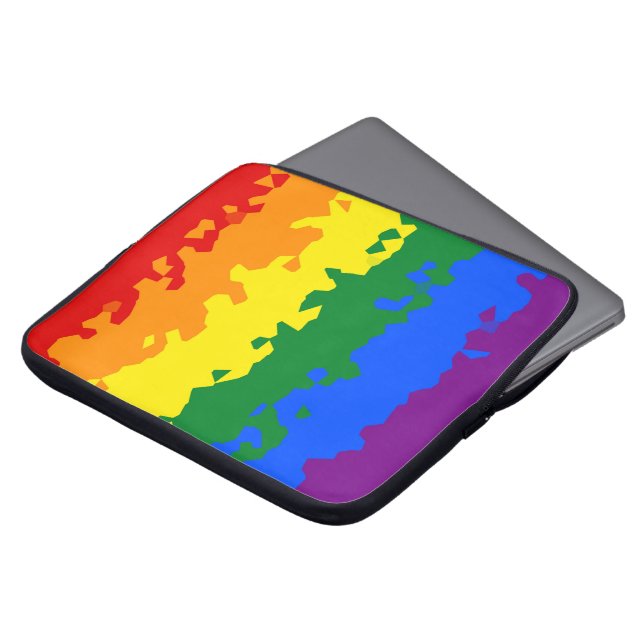 Flag Funky Boho Abstrakt Gay Rainbow Mosaic Pride Laptopschutzhülle (Vorne Oben)