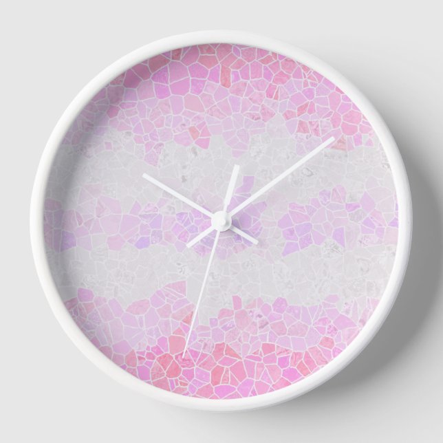 Flag Funky Boho Abstrakt Mosaik Pomosexuelle Uhr (Vorderseite)