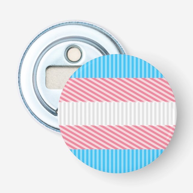 Flag "Funky Boho Stripe Abstrakt Transgender Pride Flaschenöffner (Vorderseite)