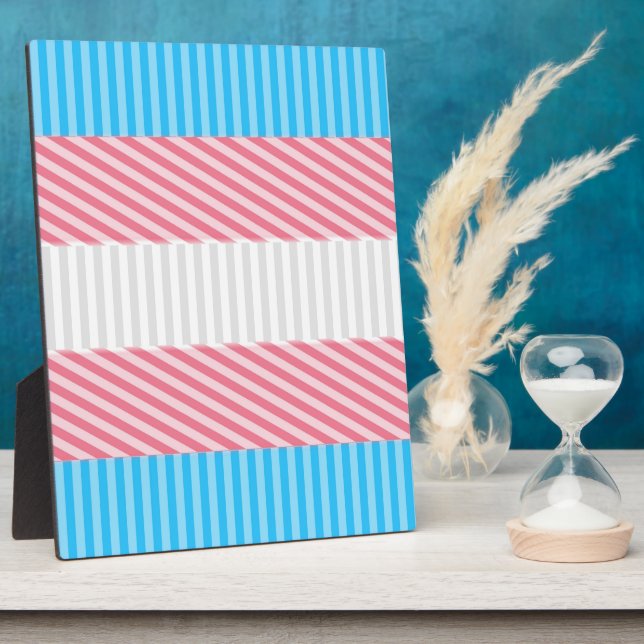 Flag "Funky Boho Stripe Abstrakt Transgender Pride Fotoplatte (Seite)