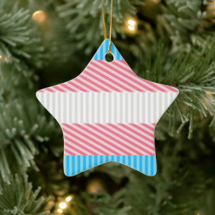 Flag "Funky Boho Stripe Abstrakt Transgender Pride Keramik Ornament