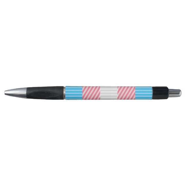 Flag "Funky Boho Stripe Abstrakt Transgender Pride Kugelschreiber (Vorderseite)