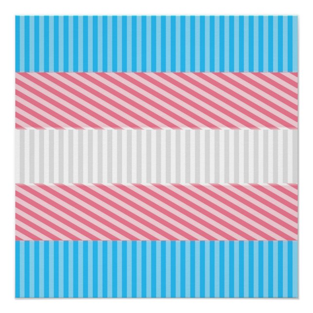 Flag "Funky Boho Stripe Abstrakt Transgender Pride Poster (Vorderseite)