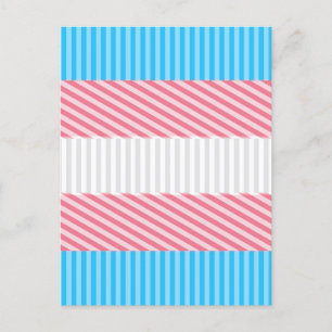 Flag "Funky Boho Stripe Abstrakt Transgender Pride Postkarte