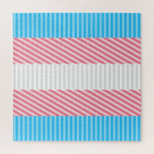 Flag "Funky Boho Stripe Abstrakt Transgender Pride Puzzle