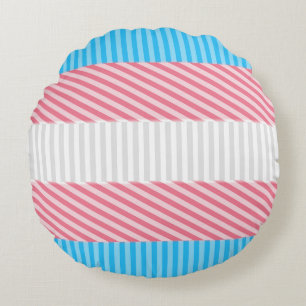 Flag "Funky Boho Stripe Abstrakt Transgender Pride Rundes Kissen