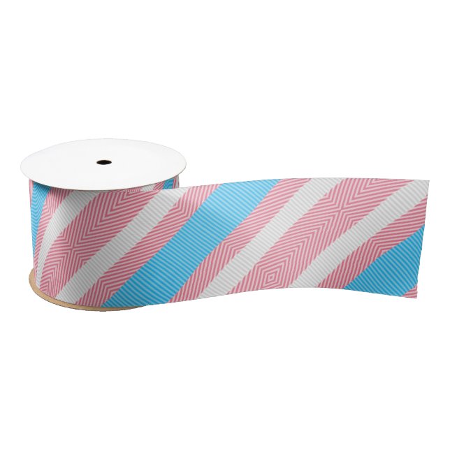 Flag "Funky Boho Stripe Abstrakt Transgender Pride Satinband (Spule)
