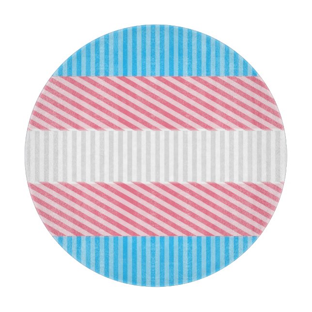 Flag "Funky Boho Stripe Abstrakt Transgender Pride Schneidebrett (Vorderseite)