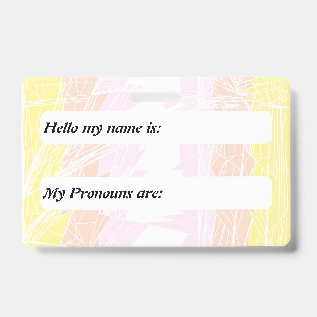 Flag "Funky Customizable Pangender Pride" Ausweis (Vorderseite)