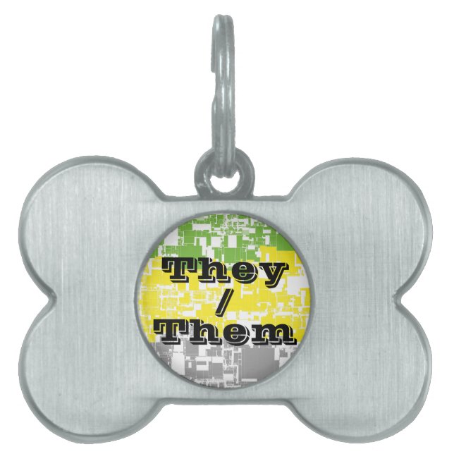 Flag "Funky Customizable Pronoun Lithromantic Pril Tiermarke (Vorderseite)
