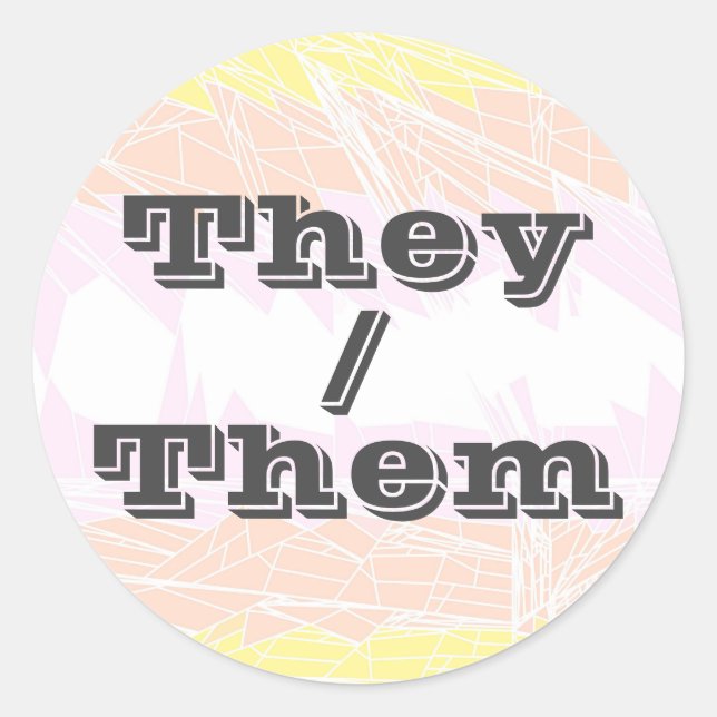 Flag "Funky Customizable Pronoun Pangender Prilag" Runder Aufkleber (Vorderseite)