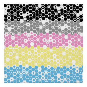Flag "Funky Geometric Mod Abstrakt Polygender Pril Poster