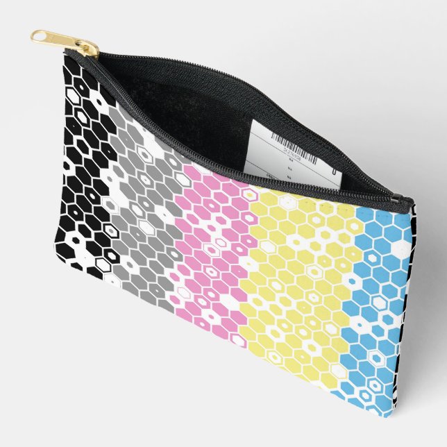 Flag "Funky Geometric Mod Abstrakt Polygender Pril Zubehörtasche (Offen)
