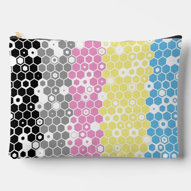 Flag "Funky Geometric Mod Abstrakt Polygender Pril Zubehörtasche (Vorderseite)