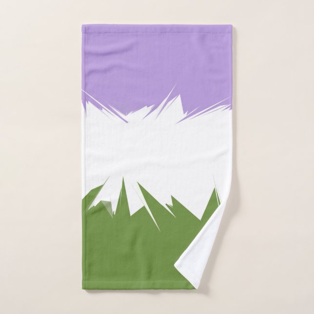Flag Funky Spiky ZigZag Abstrakt Genderqueer Pride Handtuch (Handtuch)