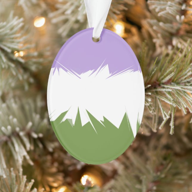 Flag Funky Spiky ZigZag Abstrakt Genderqueer Pride Ornament (Baum)