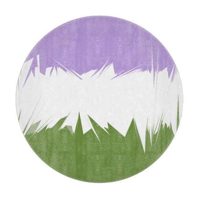 Flag Funky Spiky ZigZag Abstrakt Genderqueer Pride Schneidebrett (Vorderseite)
