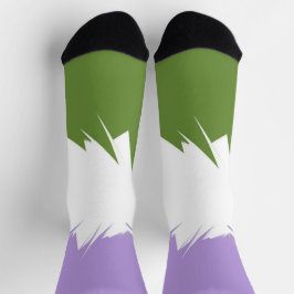 Flag Funky Spiky ZigZag Abstrakt Genderqueer Pride Socken