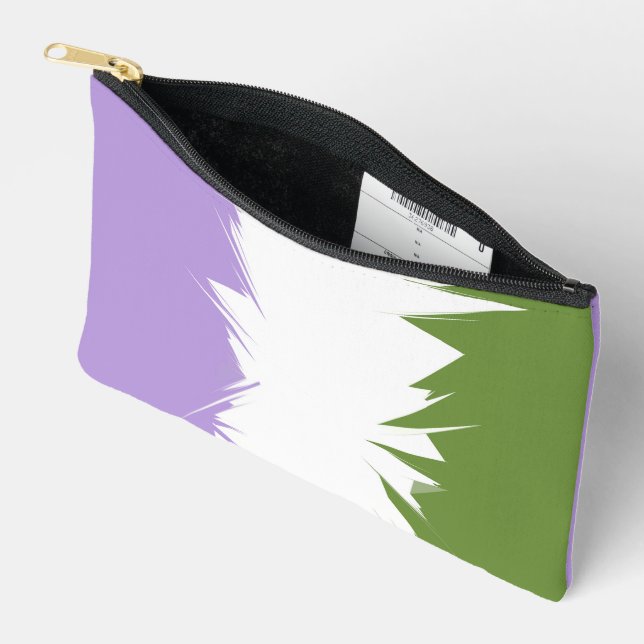 Flag Funky Spiky ZigZag Abstrakt Genderqueer Pride Zubehörtasche (Offen)