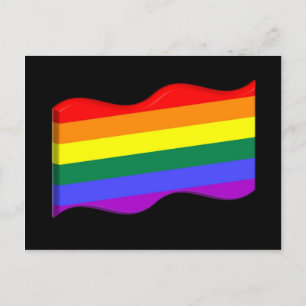 Flag für 3D-Gay Pride Postkarte