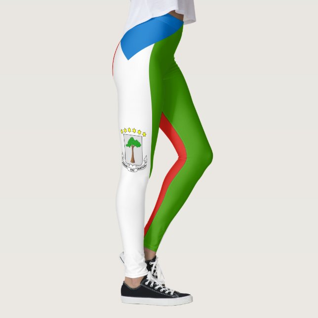 Flag für äquatoriale Guinea Leggings (Rechts)